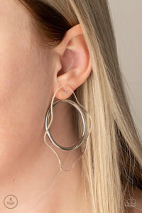 Clear The Way! - White Paparazzi Acrylic Earrings - sofancyjewels