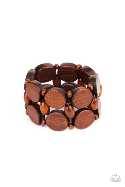 Beach Bravado - Brown Paparazzi Bracelet