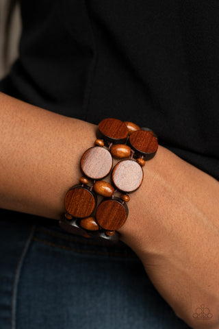 Beach Bravado - Brown Paparazzi Bracelet