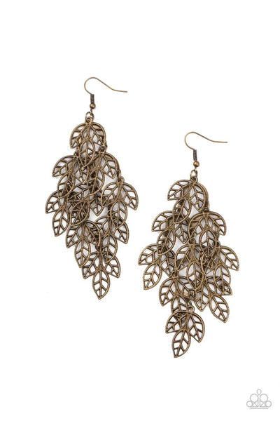 The Shakedown - Brass Paparazzi Earrings - sofancyjewels