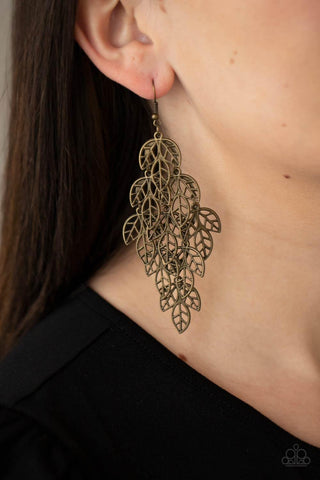 The Shakedown - Brass Paparazzi Earrings - sofancyjewels