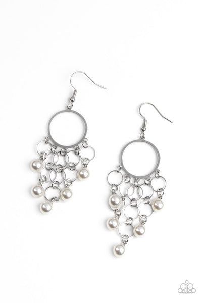 When Life Gives You Pearls - White Paparazzi Earrings