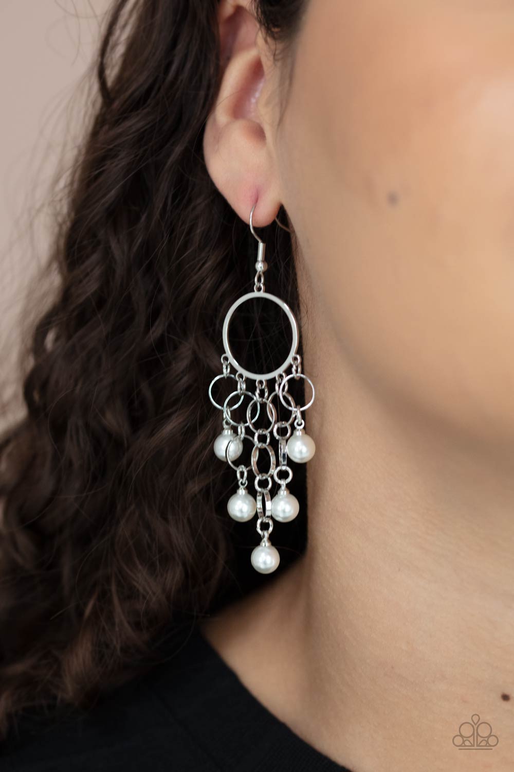 When Life Gives You Pearls - White Paparazzi Earrings