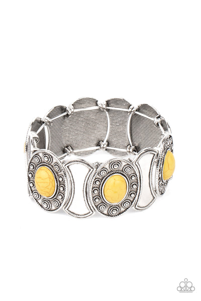 Desert Relic - Yellow Paparazzi Bracelet