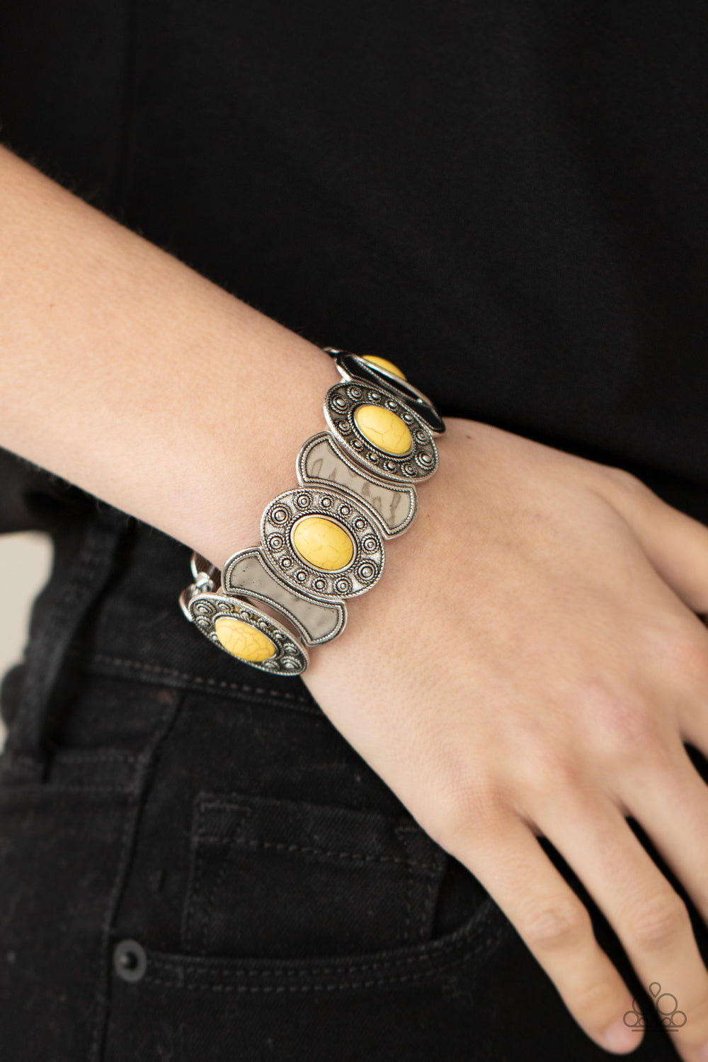 Desert Relic - Yellow Paparazzi Bracelet