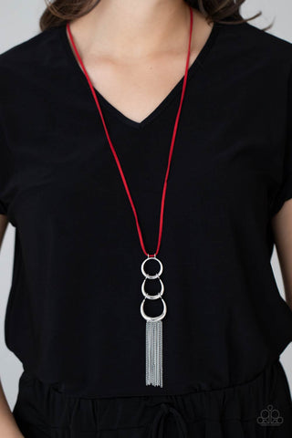 Industrial Conquest - Red Paparazzi Necklace