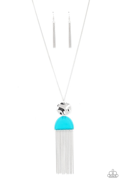 Color Me Neon Paparazzi Blue Necklace