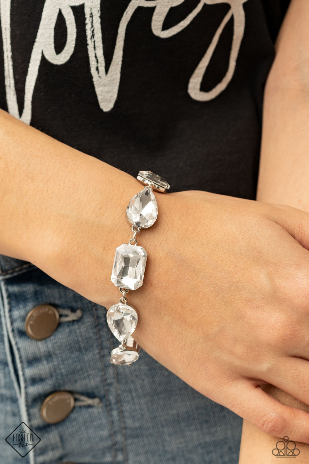 Cosmic Treasure Chest - White Paparazzi Bracelet