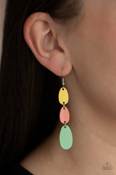 Rainbow Drops - Multi Paparazzi Earrings