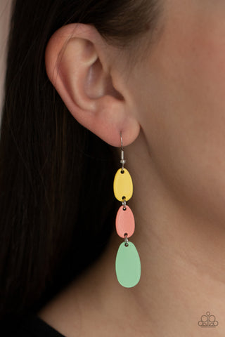 Rainbow Drops - Multi Paparazzi Earrings