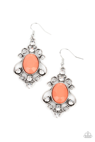 Tour de Fairytale - Orange Paparazzi Earrings