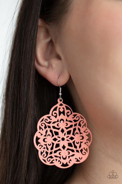 Mediterranean Eden - Orange Paparazzi Earrings