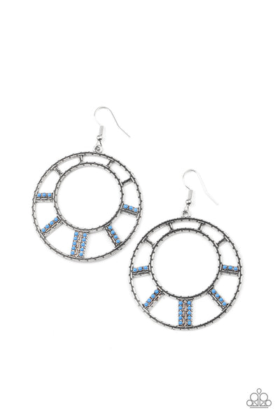 Fleek Fortress - Blue Paparazzi Earrings