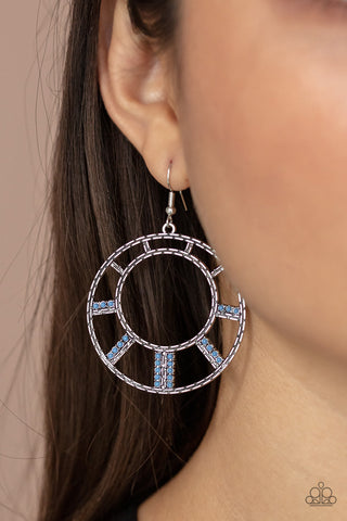 Fleek Fortress - Blue Paparazzi Earrings