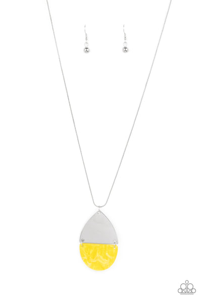 Rainbow Shores - Yellow Paparazzi Necklace