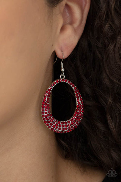 Life GLOWS On - Red Paparazzi Earrings