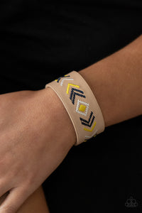 Cliff Glyphs - Yellow Paparazzi Bracelet