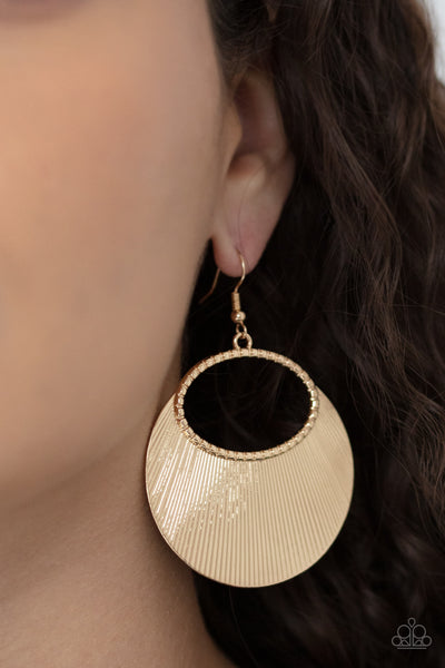 Fan Girl Glam - Gold Paparazzi Earrings