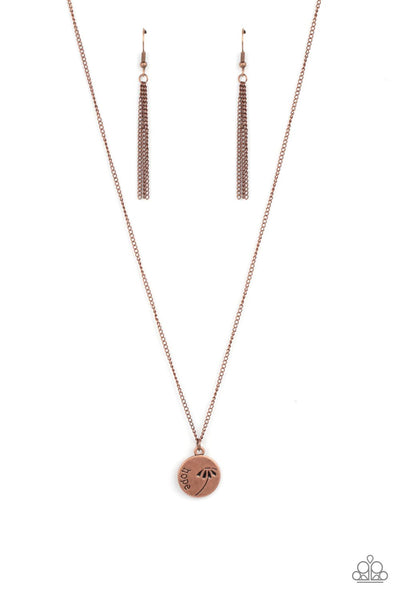 Hold On To Hope - Copper Paparazzi Necklace