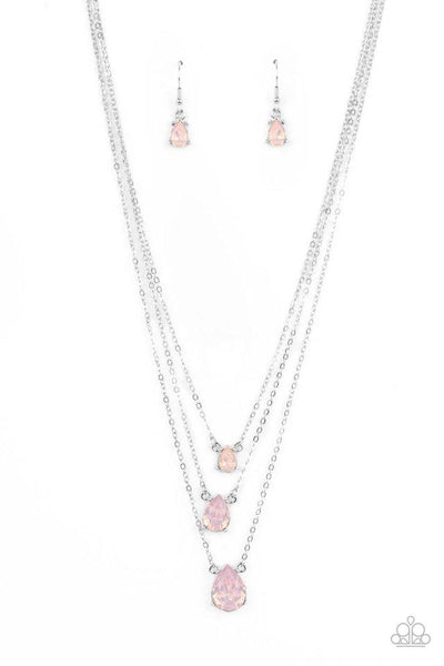 Dewy Drizzle - Pink Paparazzi Necklace