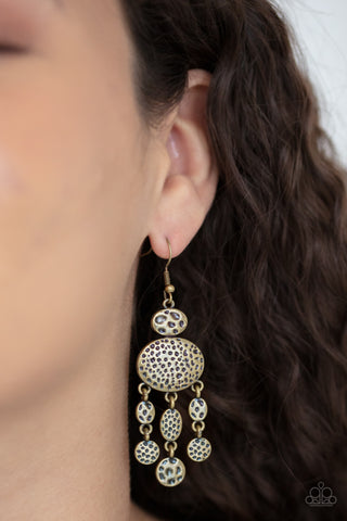 Get Your ARTIFACTS Straight - Brass Earring Paparazzi