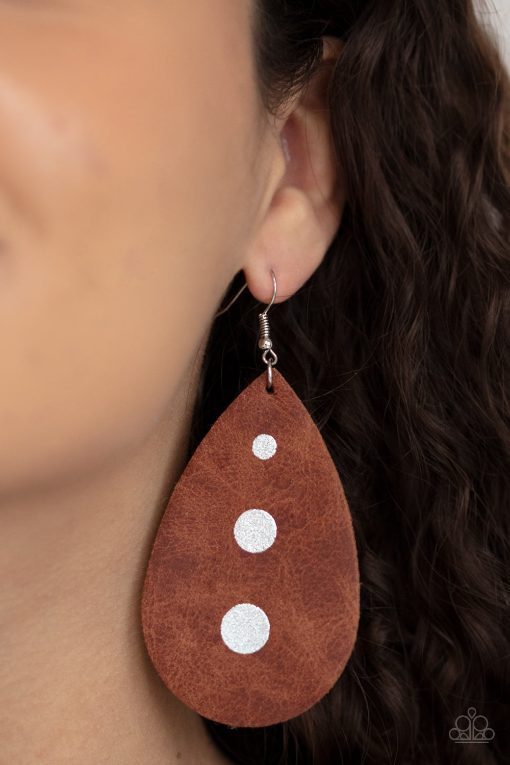 Rustic Torrent - Brown Paparazzi Earrings