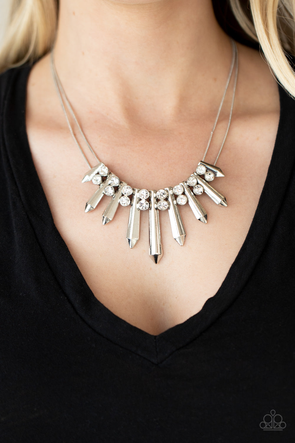 Dangerous Dazzle - White Paparazzi Necklace