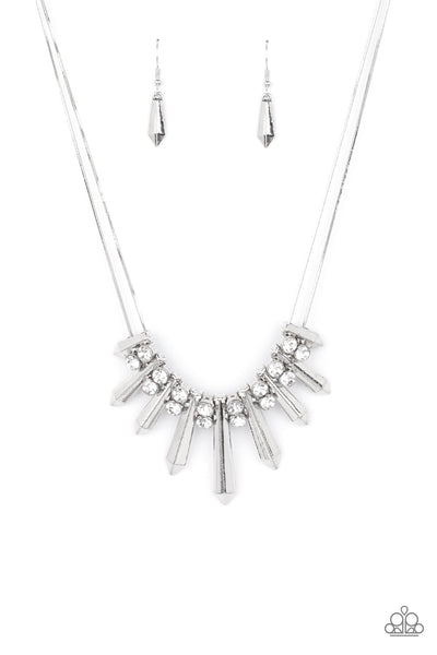 Dangerous Dazzle - White Paparazzi Necklace