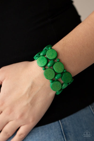 Beach Bravado - Green Paparazzi Bracelet