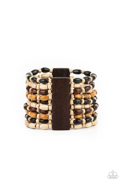 Cayman Carnival - Multi wood Paparazzi Bracelet