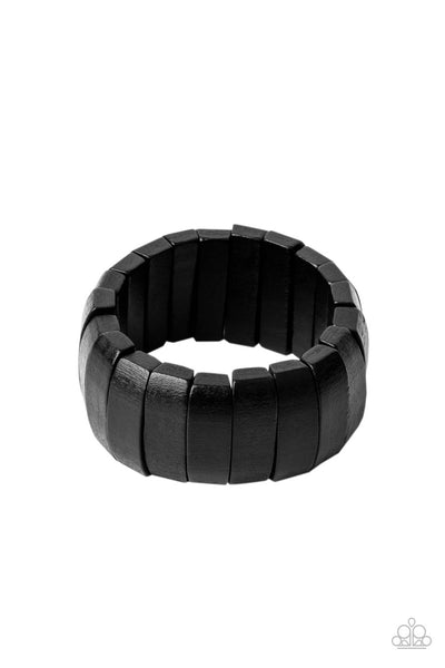 Raise The BARBADOS - Black Paparazzi Wood Bracelet