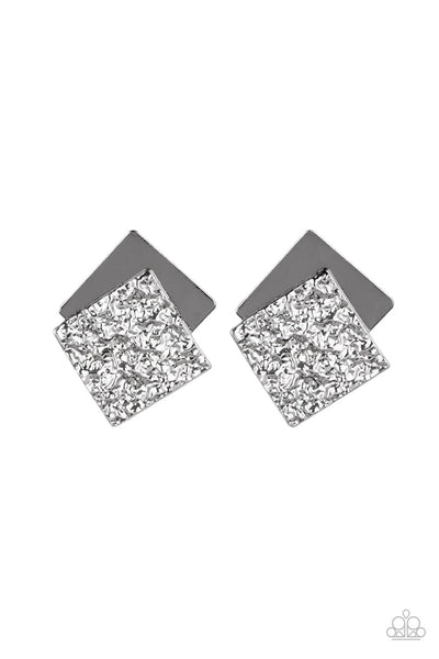 Square With Style - Black Paparazzi Earrings