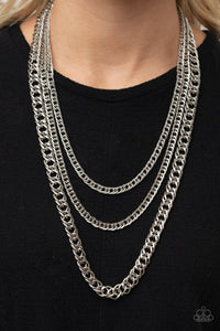 Chain of Champions - Silver Paparazzi Necklace