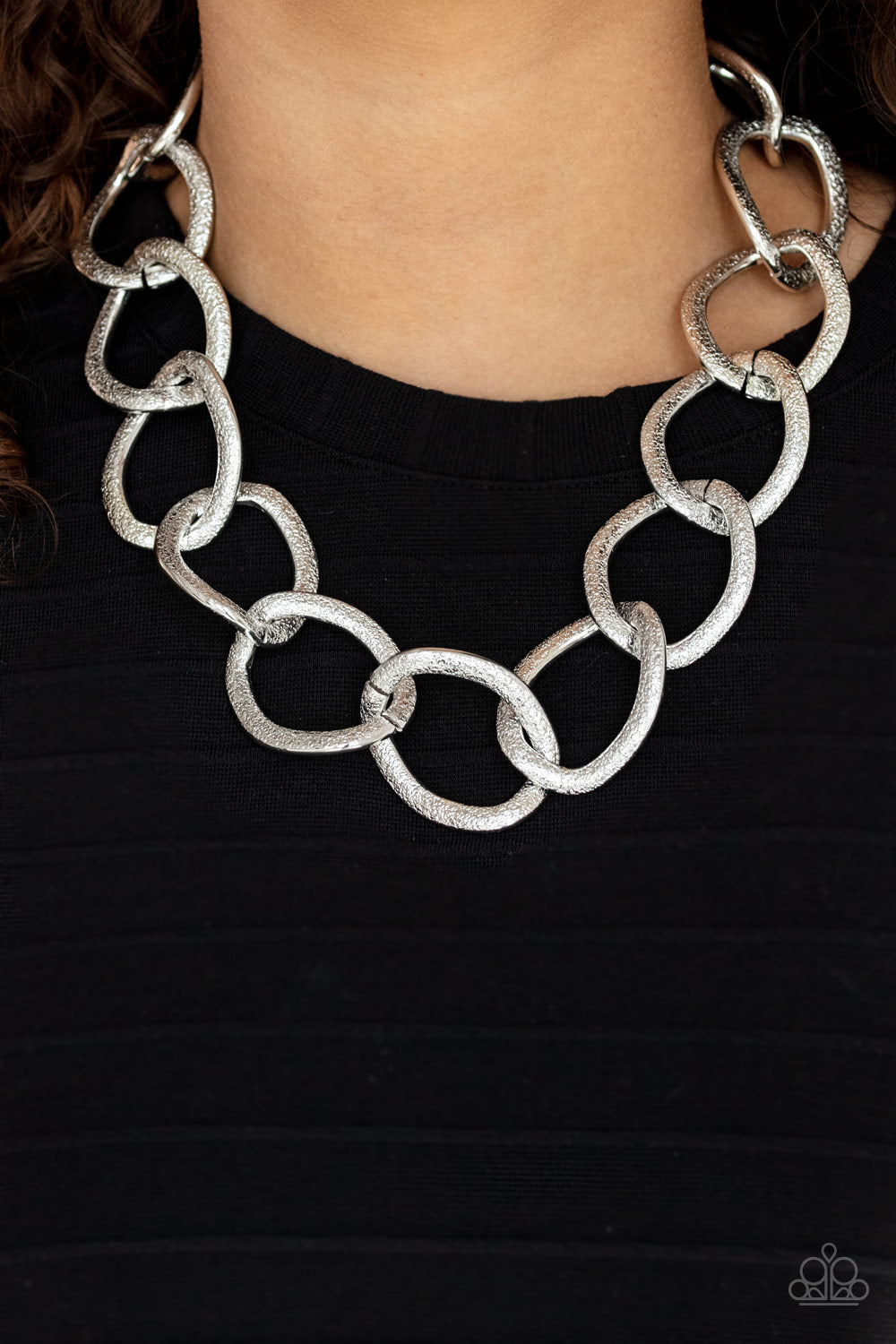 Industrial Intimidation - Silver Paparazzi Necklace