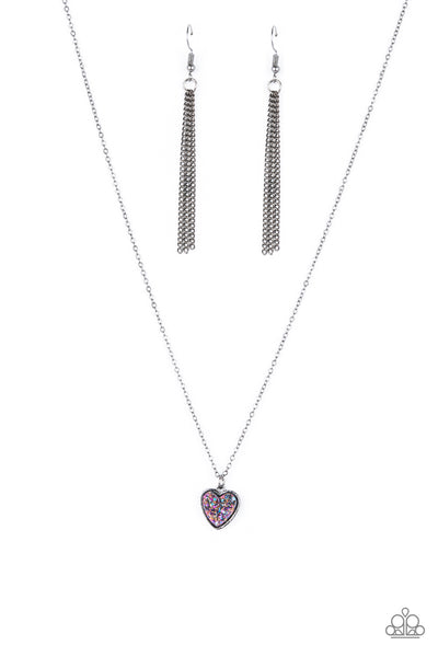 Pitter-Patter, Goes My Heart - Purple Paparazzi Necklace