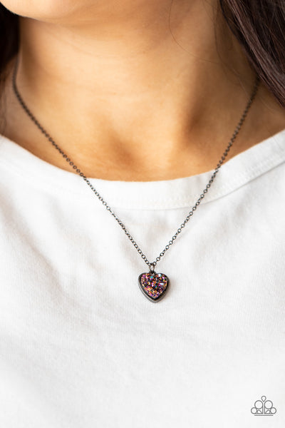 Pitter-Patter, Goes My Heart - Purple Paparazzi Necklace