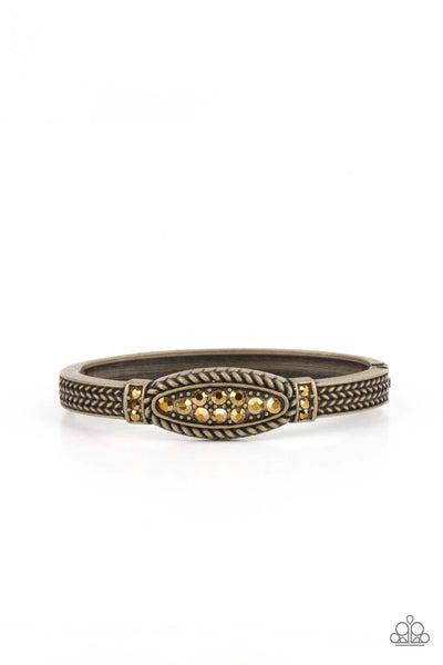 Locked in Luster - Brass Paparazzi Bracelet