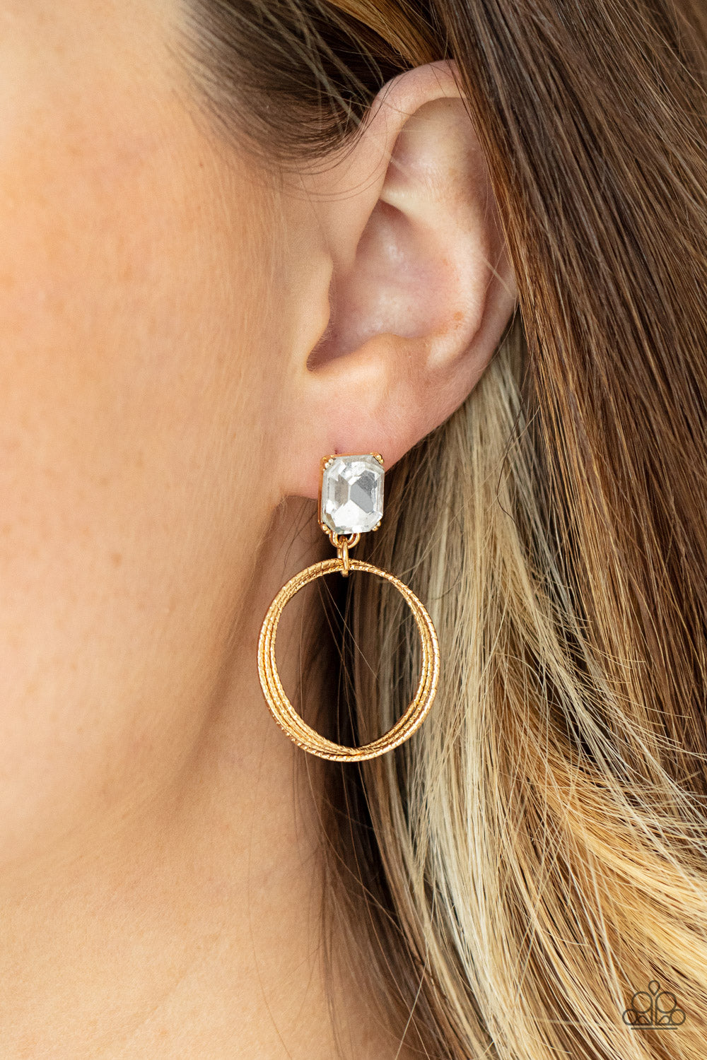 Prismatic Perfection - Gold Paparazzi Earrings