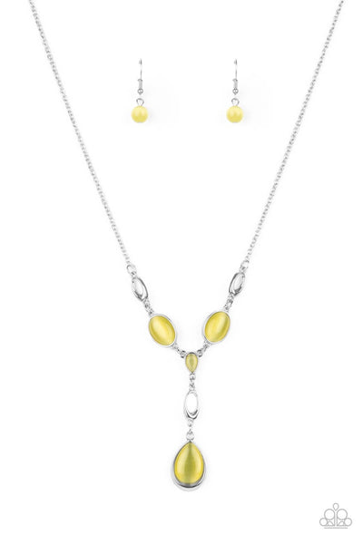 Ritzy Refinement - Yellow Paparazzi Necklace