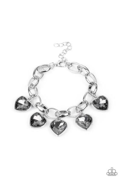 Candy Heart Charmer - Silver Paparazzi Bracelet