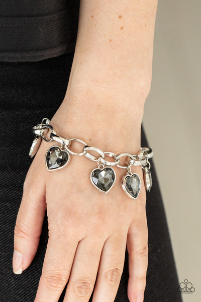 Candy Heart Charmer - Silver Paparazzi Bracelet