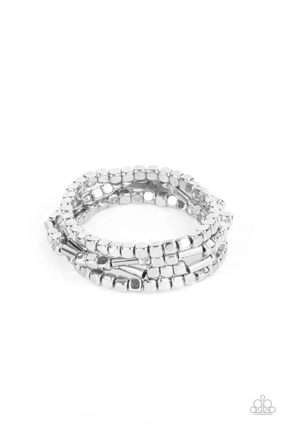 Metro Materials - Silver Paparazzi Bracelet