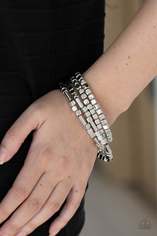 Metro Materials - Silver Paparazzi Bracelet