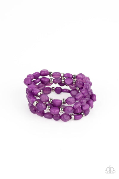 Nice GLOWING! - Purple Paparazzi Bracelet