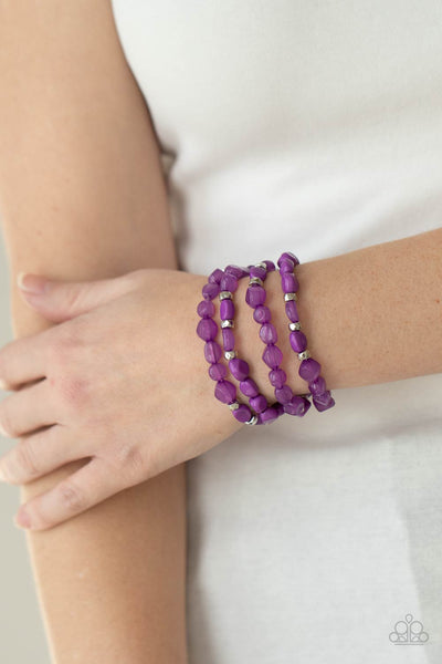 Nice GLOWING! - Purple Paparazzi Bracelet