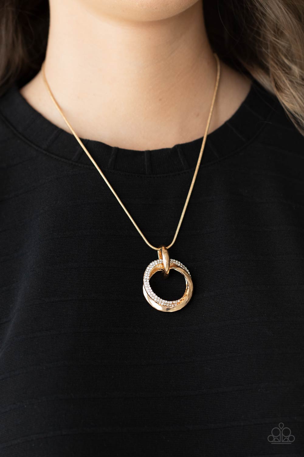 Sphere of Influence - Gold Paparazzi Necklace