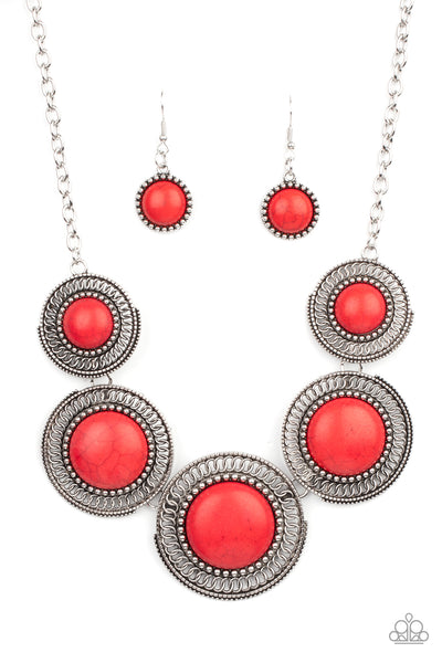 She Went West - Red Paparazzi Necklace