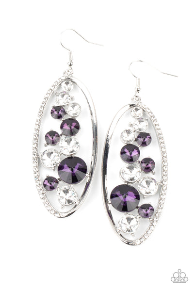 Rock Candy Bubbly - Purple Earrings