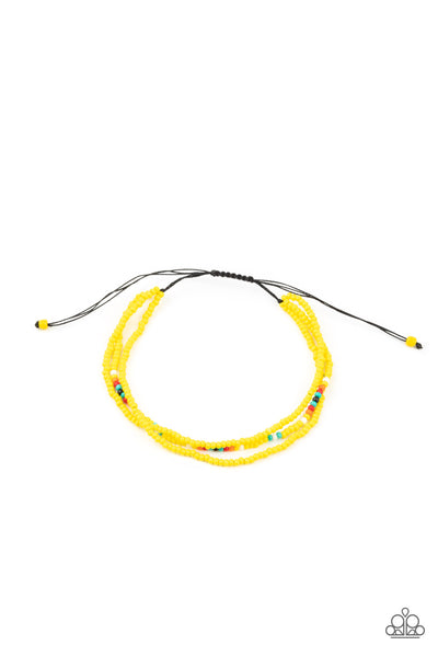 Basecamp Boyfriend - Yellow Paparazzi Bracelet