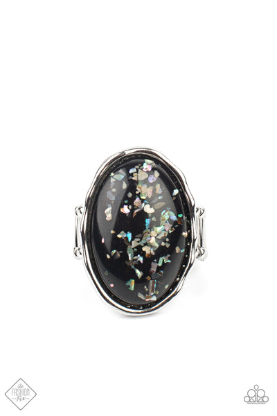 Glittery With Envy - Black Paparazzi Ring